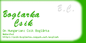 boglarka csik business card